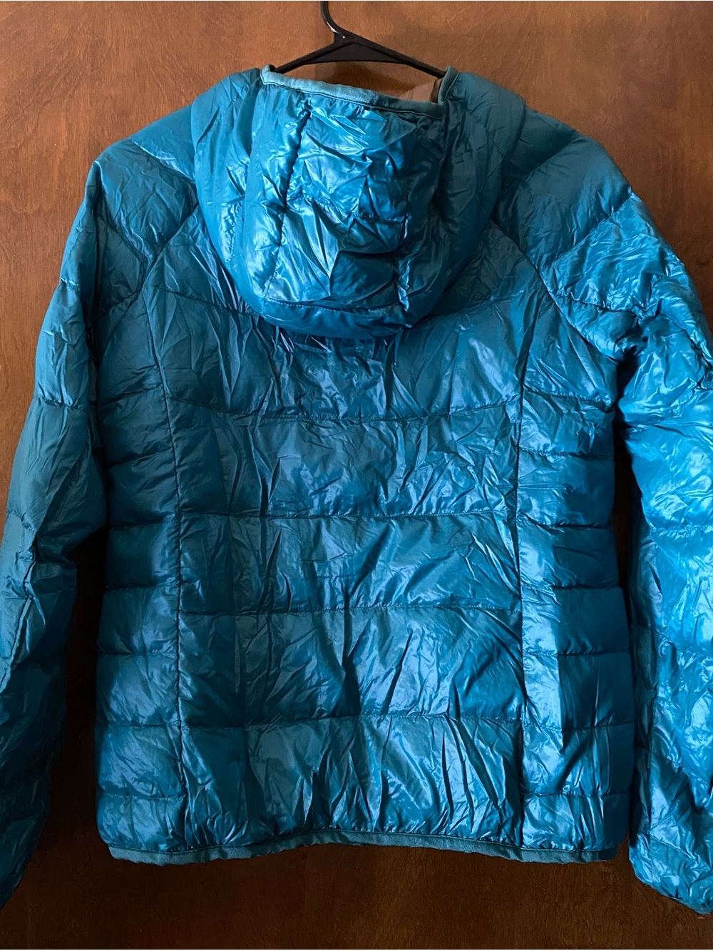 Kids Teal Blue Puffer Jacket with Hood